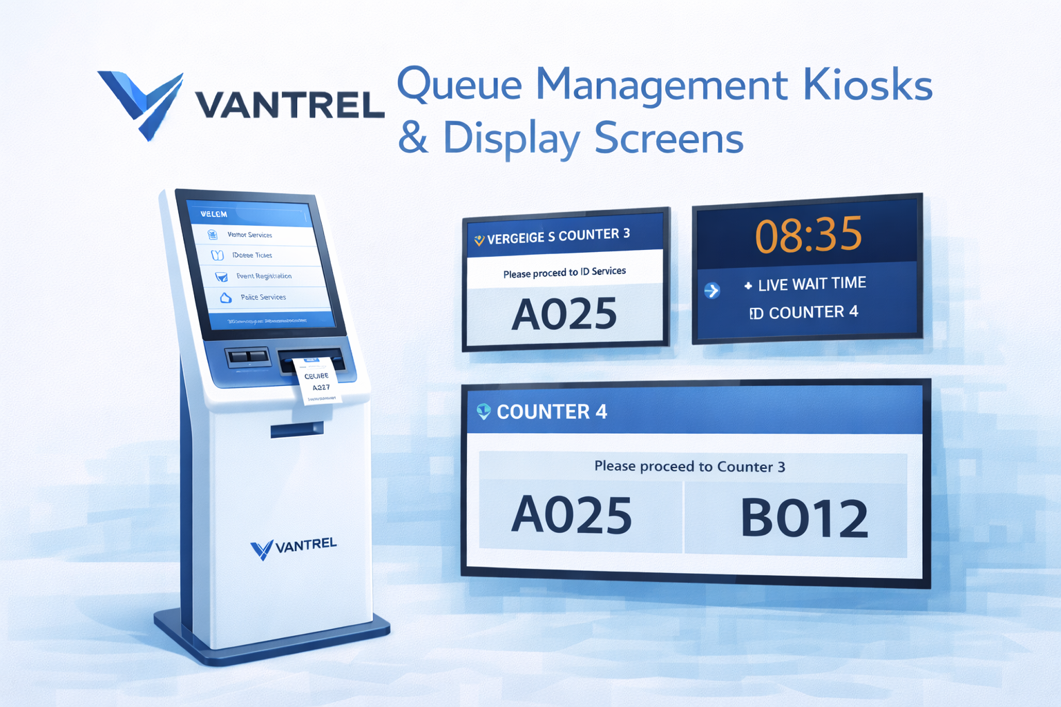 Queue Management Kiosks & Displays